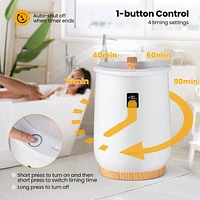 Costway 20L Bathroom Towel Warmer Bucket with Fragrance Holder & Lcd Display