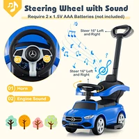 3 1 Ride on Push Car Mercedes Benz Toddler Stroller Sliding