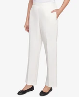 Alfred Dunner Women's Copenhagen Soft Heather Microfiber Short Length Pants