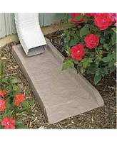 Suncast SB24 Decorative Rain Gutter Downspout Splash Block, Light Taupe (4 Pack)