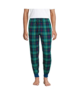 Lands' End Men's Flannel Jogger Pajama Pants