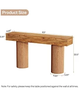 Tribesigns Farmhouse Console Table, 63-Inch Long Wooden Entryway Table Behind The Couch, Modern Narrow Entrance Foyer Accent Table Sofa Table for Livi