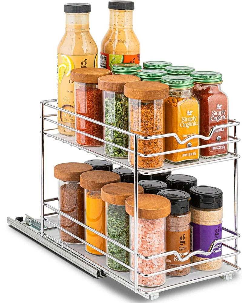 Florida Brands Pull Out Cabinet Organizer for Spices, Cans 2 Tier