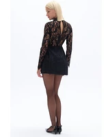 Nocturne Women's Lace Long Sleeve Minidress