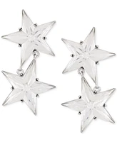 Guess Double Star Drop Clip On Earrings