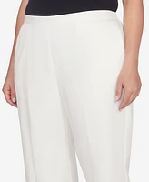 Alfred Dunner Plus Copenhagen Soft Heather Microfiber Short Length Pants