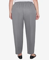 Alfred Dunner Plus Copenhagen Soft Heather Microfiber Short Length Pants