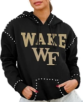 Gameday Couture Women's Black Wake Forest Demon Deacons Studded Pullover Hoodie