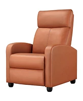 Slickblue High-Density Faux Leather Push Back Recliner Chair Stylish and Comfortable Seating