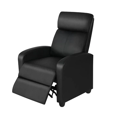 Slickblue High-Density Faux Leather Push Back Recliner Chair Stylish and Comfortable Seating