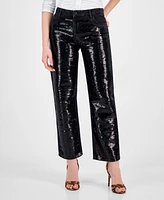 Guess Women's Jill Sequin-Front Boyfriend Jeans