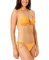 Salt Cove Juniors Crochet Halter Triangle Bikini Top Side Tie Bikini Bottoms Exclusively At Macys