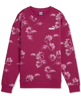 Puma Women's Essentials Floral Vibes Crewneck Sweatshirt