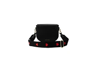 Victoria Hyde London Love Heart Bag with Red Heart Embroidery