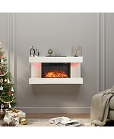 Boyel Living Hanging Electric Fireplace with Remote Control