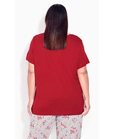 Avenue Plus Size Dreams Grow Short Sleeve Sleep Top