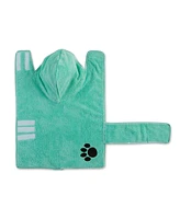 Bone Dry Terry Microfiber Pet Robe Embroidered Paw Print