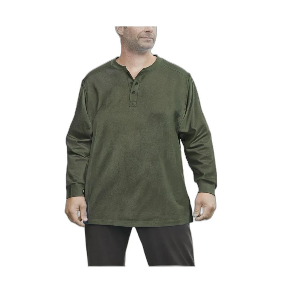 Liberty Blues Big & Tall by KingSize Ribbed Knit Henley