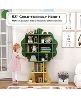 Costway Tree Bookcase Kids 6-Tier Toy Storage Organizer with Open Storage Shelves