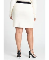 Eloquii Plus Pull On Sweater Mini Skirt