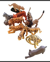 Wild Republic Nature Tube Big Cat Figurines, 12 Pieces