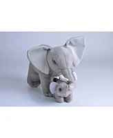 Wild Republic Mom & Baby Elephant Stuffed Animal, 12 Inches