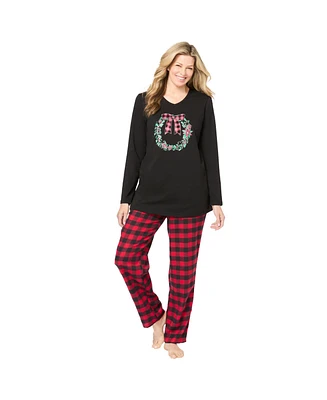 Dreams & Co. Plus Cozy Pajama Set