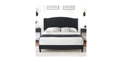 gaomon Queen Bed Frame with Adjustable Headboard, Platform