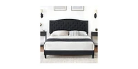 gaomon Queen Bed Frame with Adjustable Headboard, Platform Bed Frame