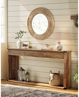 Slickblue 63-Inch Console Table with 3 Drawers Narrow Entryway for Living Room or Hallway