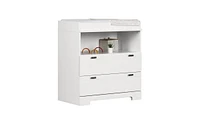 Slickblue Modern Nursery Baby Changing Table with 2 Drawers for Storage Practical and Stylish