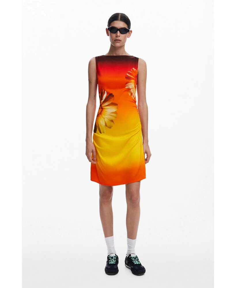 Desigual Women's Ombre asymmetrical dress