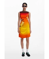 Desigual Women's Ombre asymmetrical dress