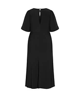 City Chic Plus Ines Puff Dress