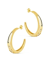 Sterling Forever Soren Cubic Zirconia Statement Hoop Earrings