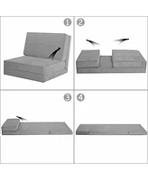 Gouun Convertible Lounger Folding Sofa Sleeper Bed