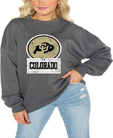 Gameday Couture Women's Charcoal Colorado Buffaloes Drop Shoulder Fleece Pullover Sweatshirt