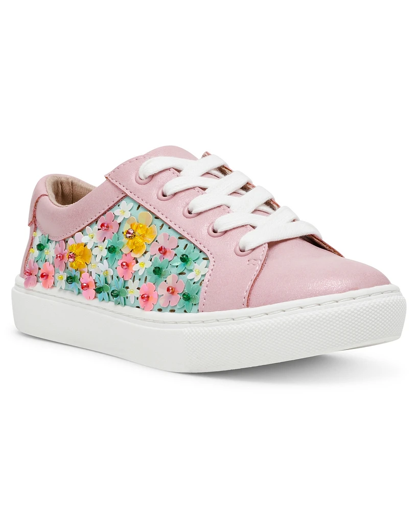 Betsey Johnson Little and Big Girls Romy Floral Sequin Sneaker