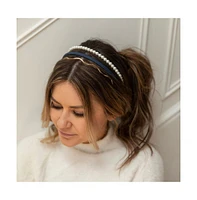 Headbands of Hope Headband Set - Blue + Pearl + Gold