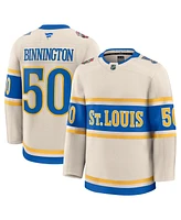 Fanatics Men's Jordan Binnington Cream St. Louis Blues 2025 Nhl Winter Classic Premium Player Jersey