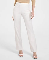 Anne Klein Women's Grace Mid Rise Straight-Leg Pants