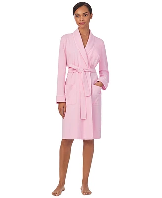 Lauren Ralph Women's Quilted-Collar Cotton Robe