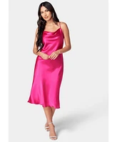 Bebe Women's Satin Midi Slip Dress