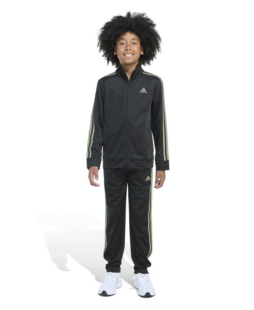 adidas Big Boys Long Sleeve Essential Tricot, 2-Piece Set