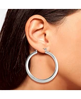 Jessica Simpson Silver-Tone Hoop Earrings – Classic Statement Hoops