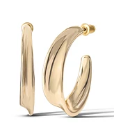 Jessica Simpson Gold-Tone Twisted Crescent Hoop Earrings