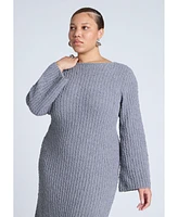 Eloquii Plus Size Slubby Sweater Dress