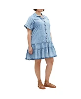 City Chic Plus Denim Layla Dress