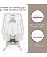 Gouun Portable Bedside Bassinet - Adjustable Height & Angle