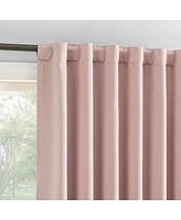 Sun Zero Aria Magnetic Closure Theater Grade 100% Blackout Back Tab Curtain Panel Pair